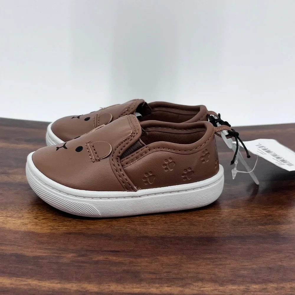 Brown Bear Slip On Shoes Toddler Boys 4 Carter's Child of Mine NEW
